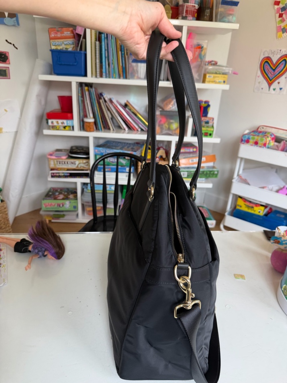Lo & Sons Medium OG Laptop and Tote Black with Gold Accents - NEVER BEEN USED - Picture 9 of 12